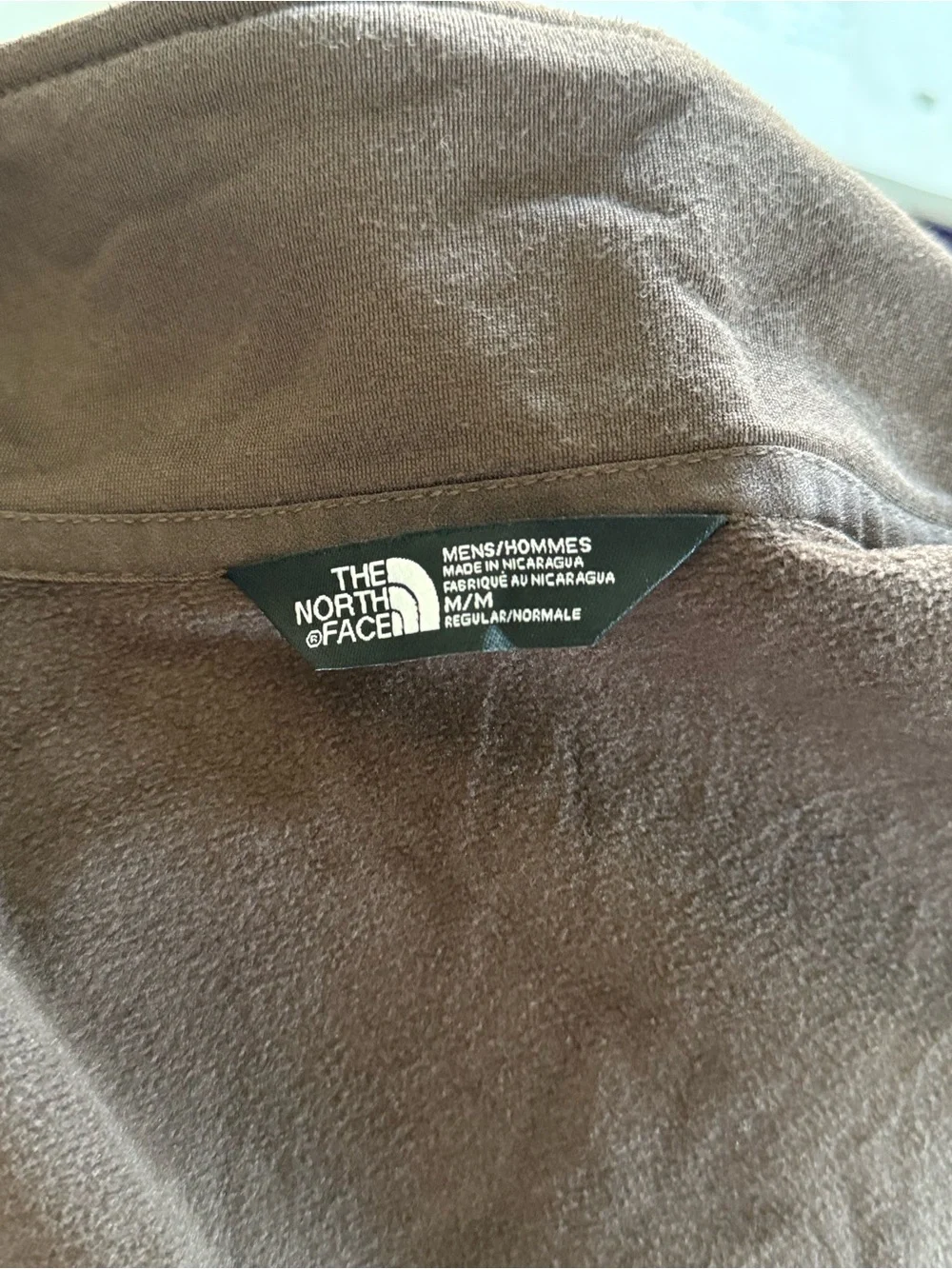 The North Face Teal and Brown Zip-Up Fleece Jacket